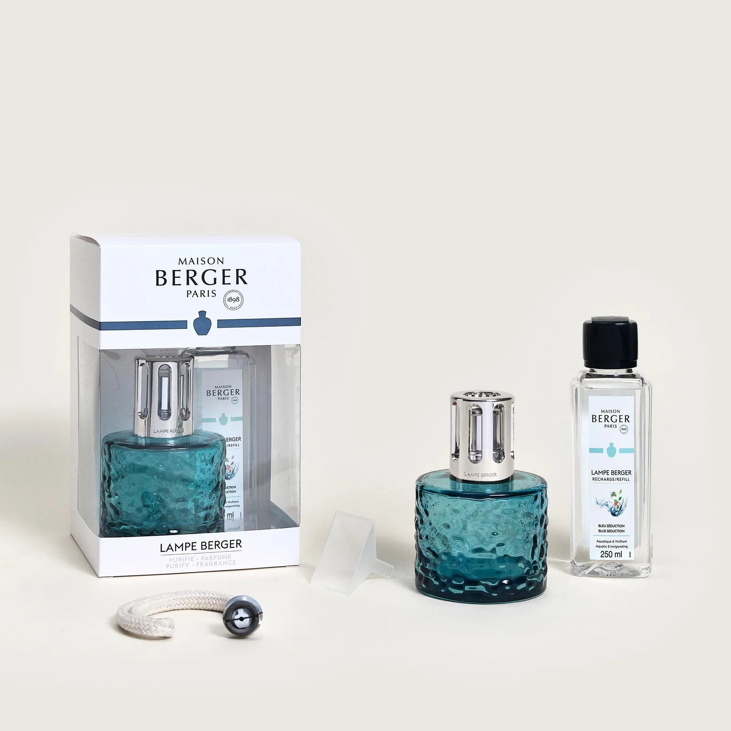 Coffret lampe Berger Mirage Bleue