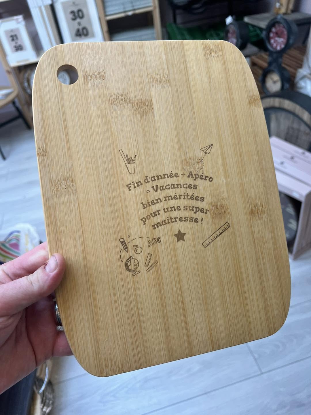 Planche à découper personnalisée