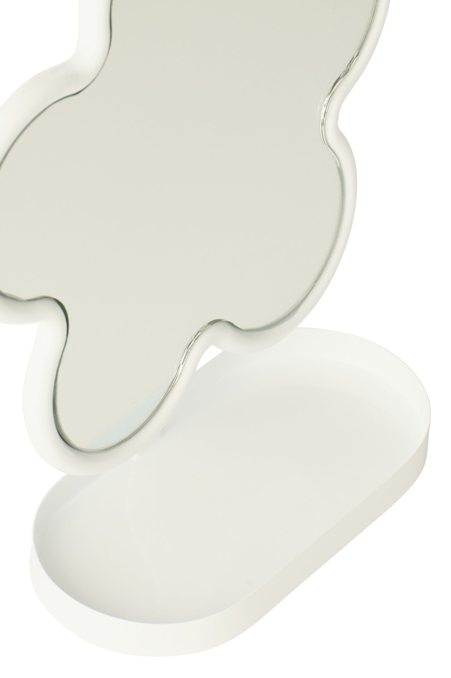 Miroir à poser fleur blanc