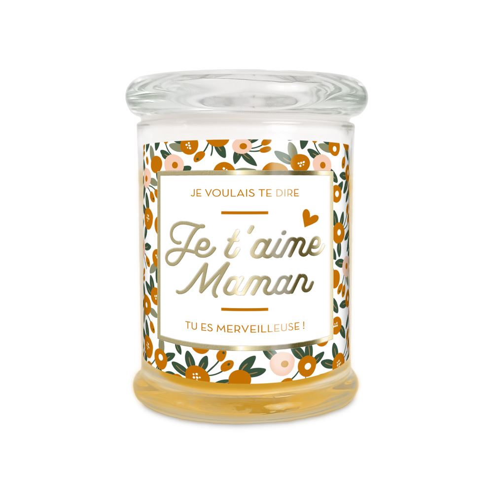 Bougie Verre Vanille Je T'Aime Maman