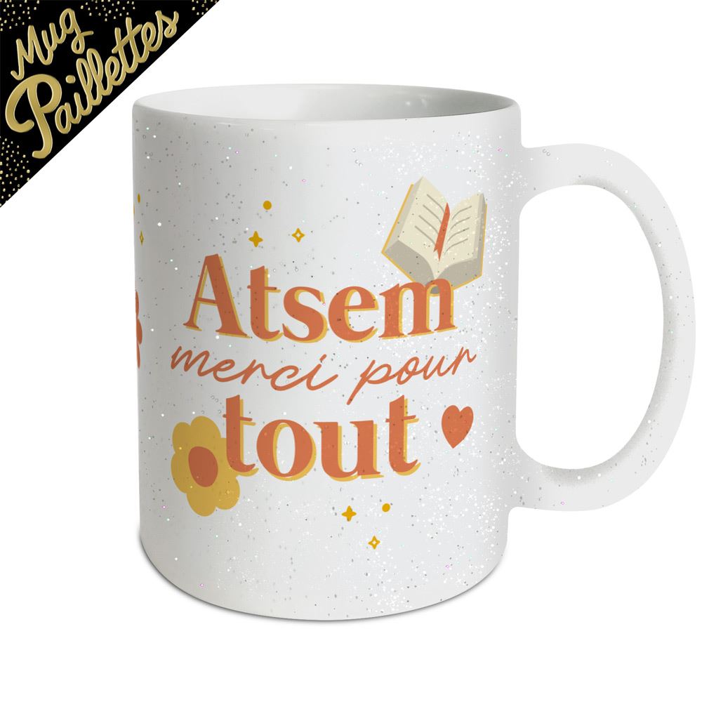 Mug paillette ATSEM