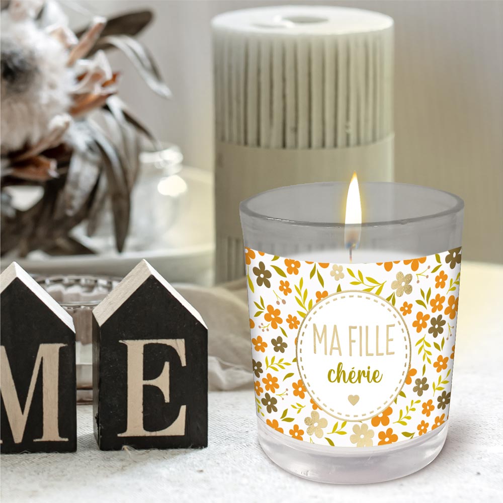 Bougie Verre "Fille Cherie"