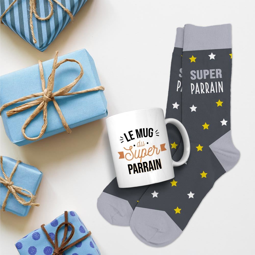 Coffret Mug Chaussettes Parrain