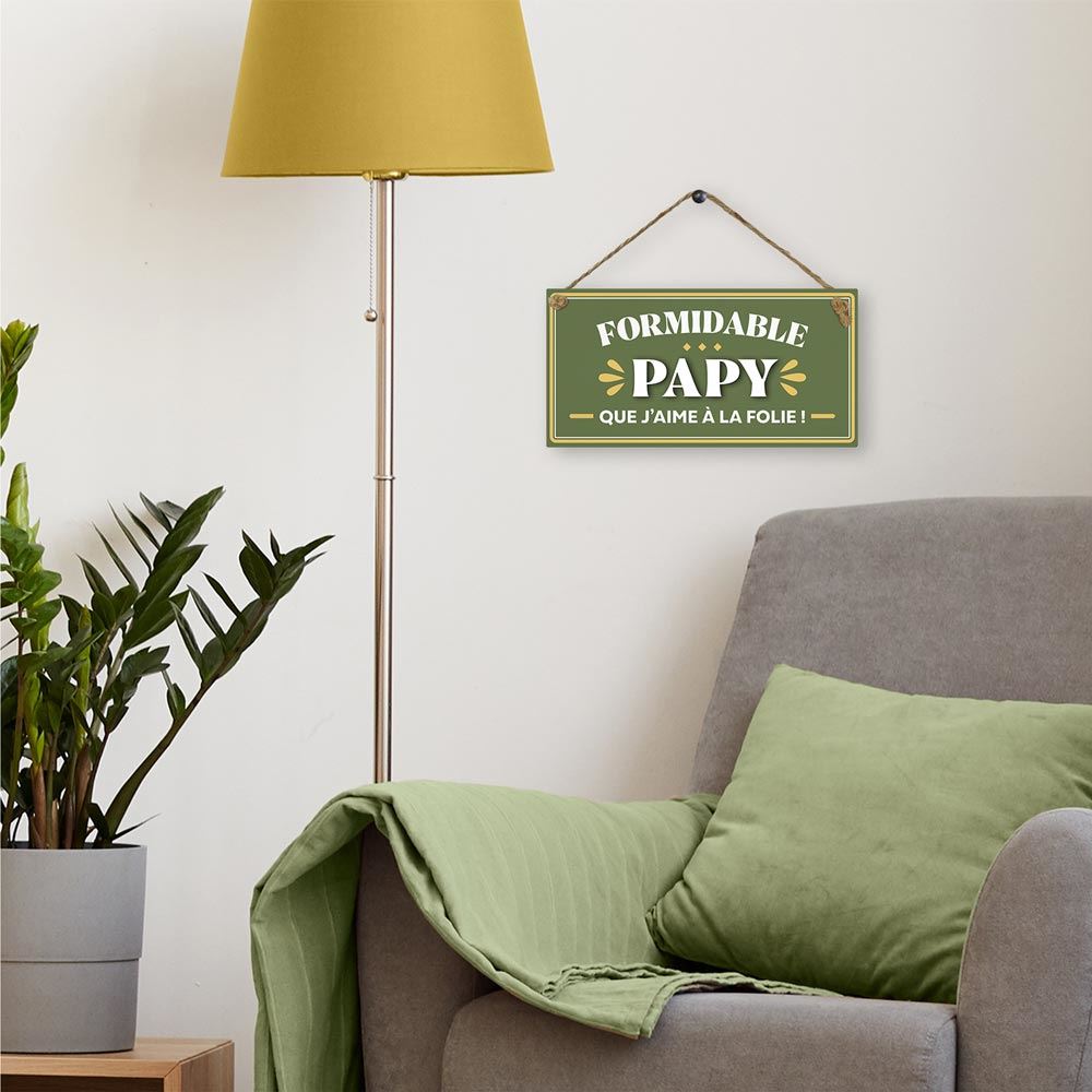 Plaque bois formidable papy