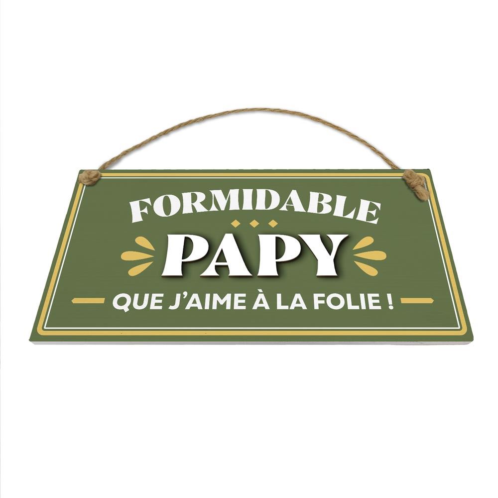 Plaque bois formidable papy