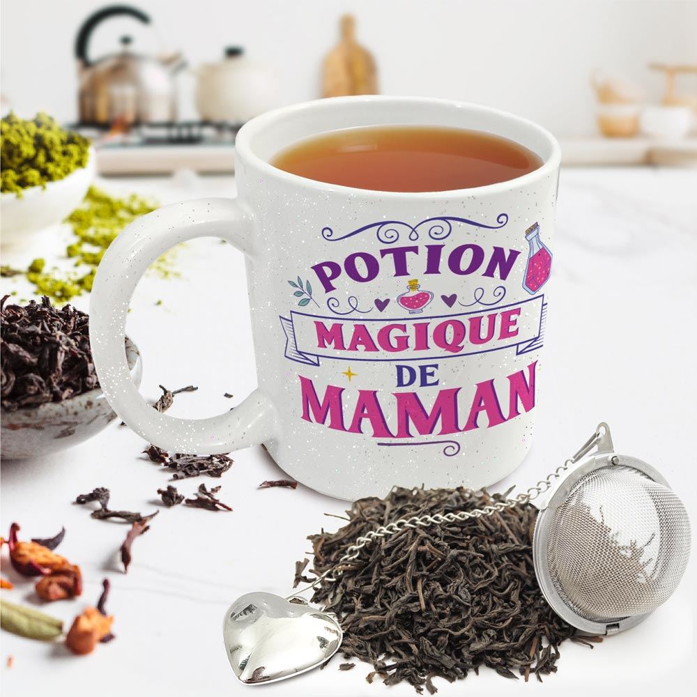 Coffret mug boule à thé maman