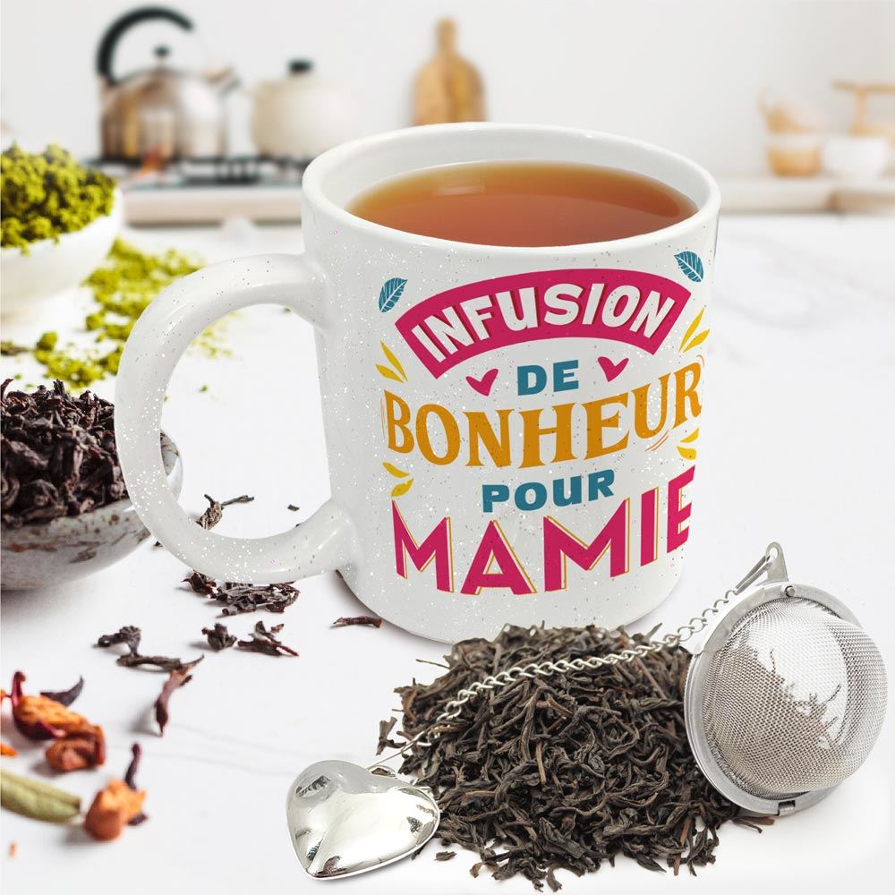 Coffret mug thé mamie