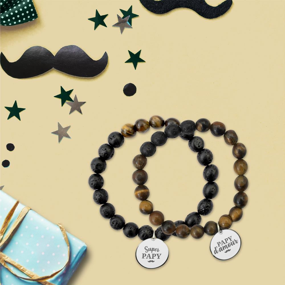 BRACELET MEDAILLON "SUPER PAPY"