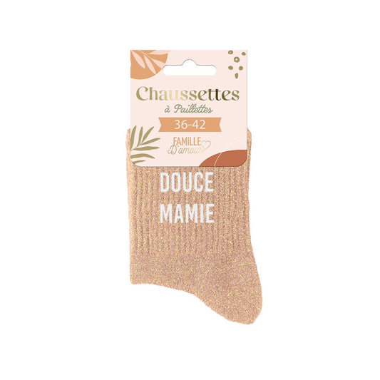 Chaussette paillette douce mamie