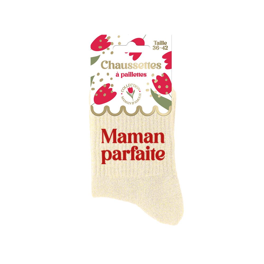 Chaussette paillette maman parfaite