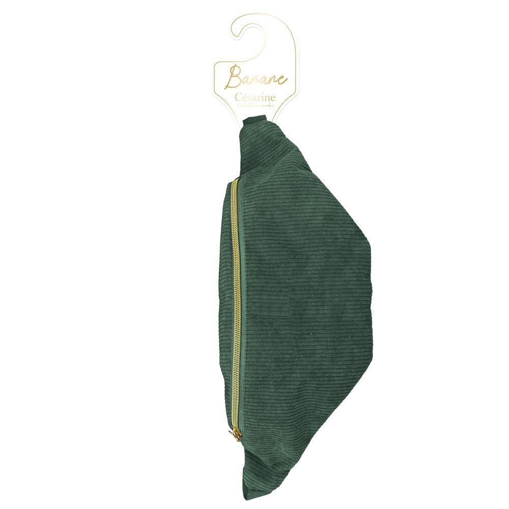 Sac Banane Velours Cotelé Vert