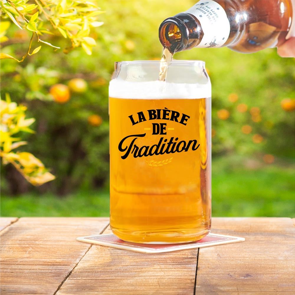 Verre Canette Bière Tradition