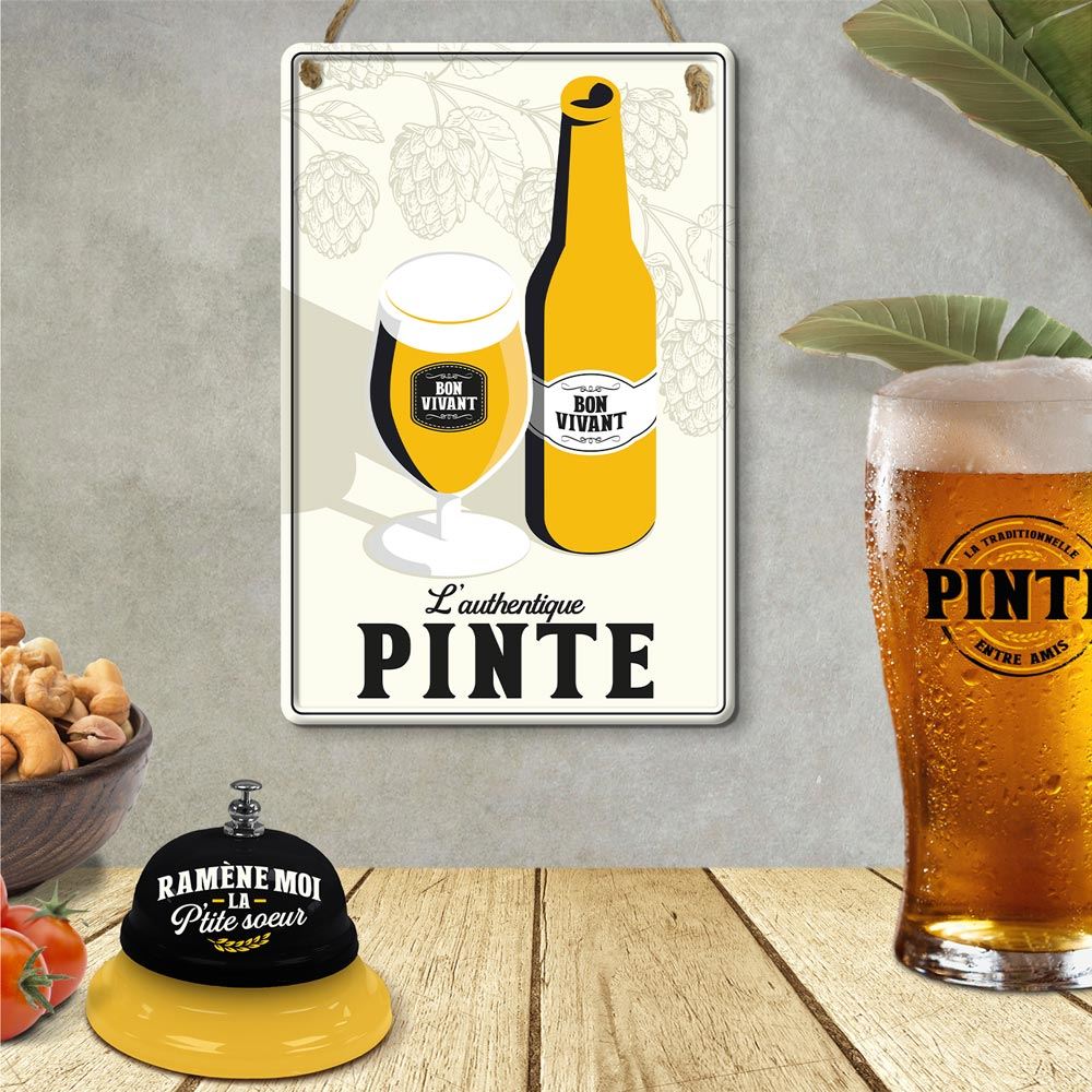 Plaque Métal Authentique Pinte