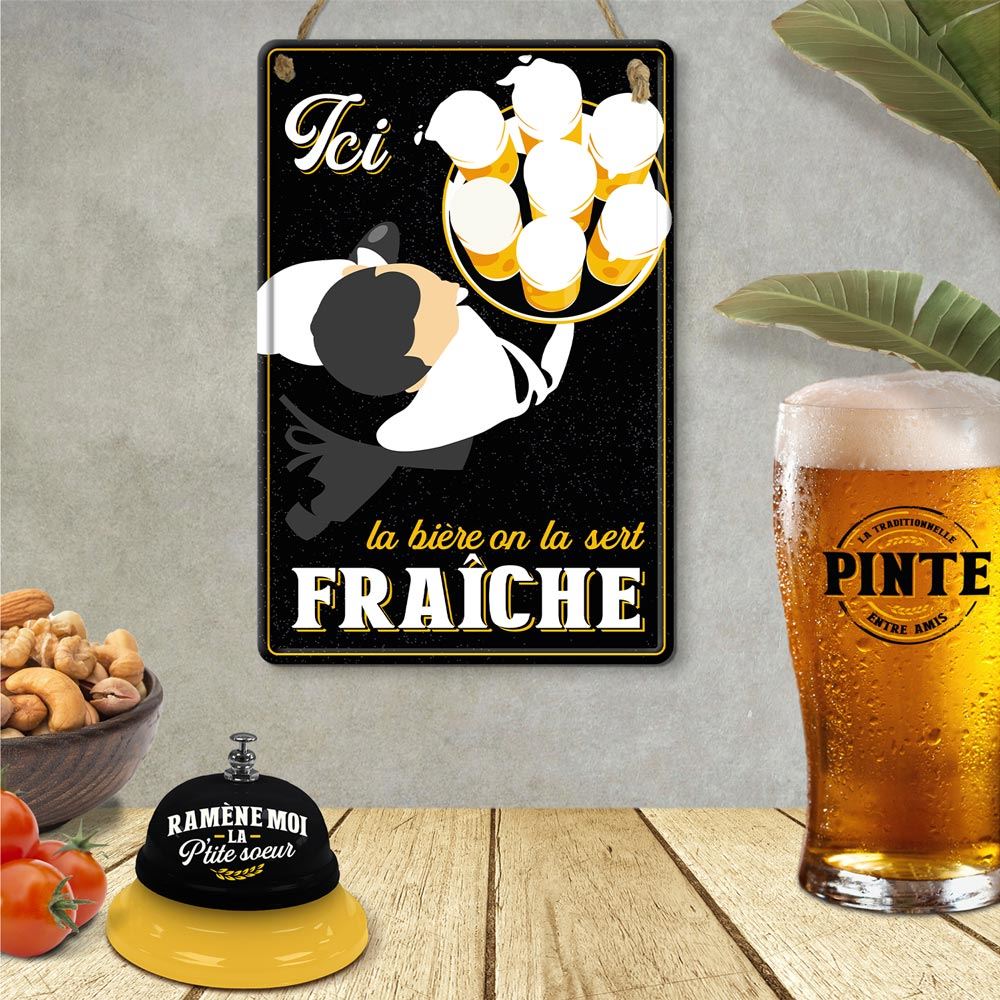 Plaque Métal Bière Fraiche