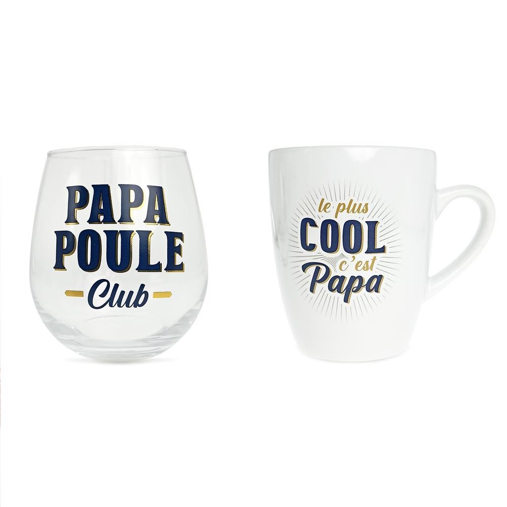 Coffret verre et mug papa