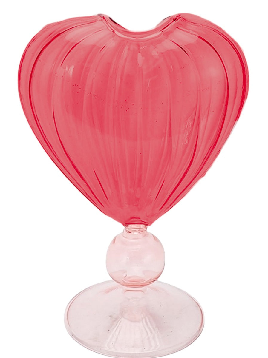 Vase coeur avec rose parfumée