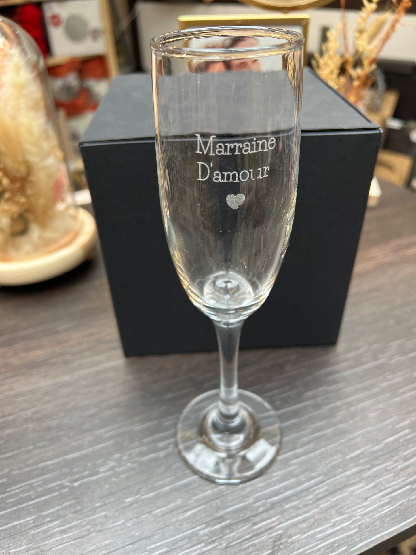 Coupe à champagne marraine