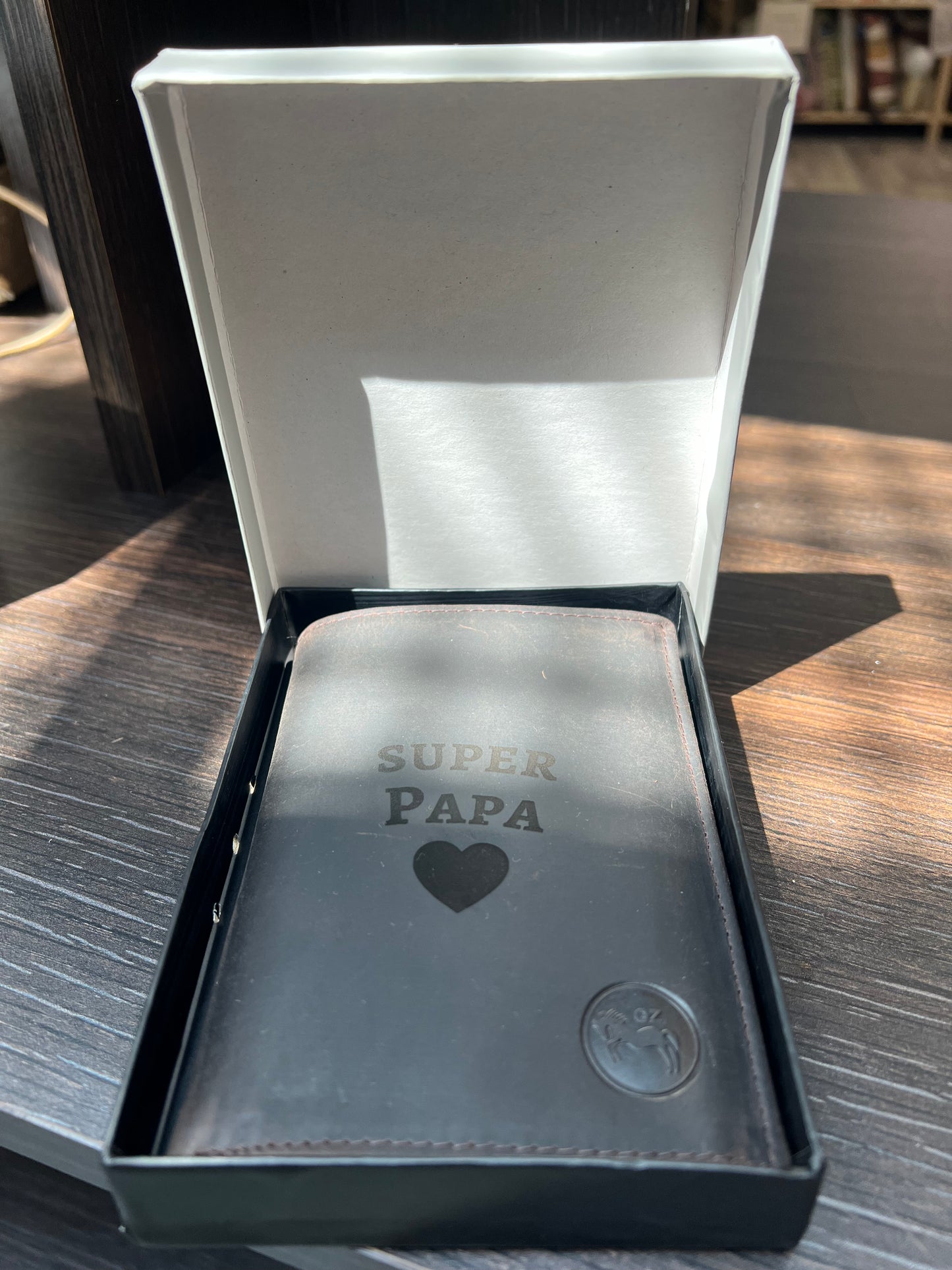 Portefeuille papa en cuir