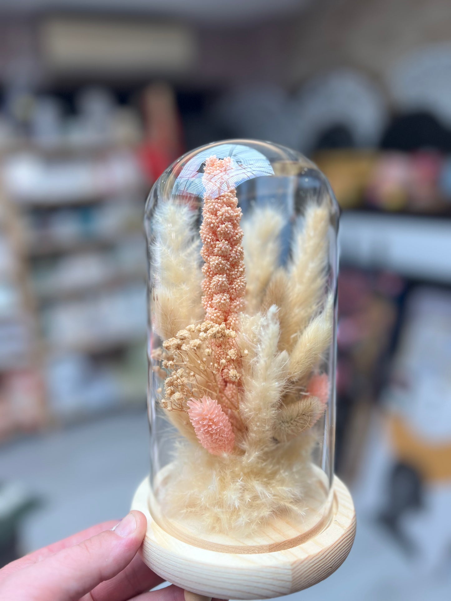 Cloche fleurs séchées personnalisée