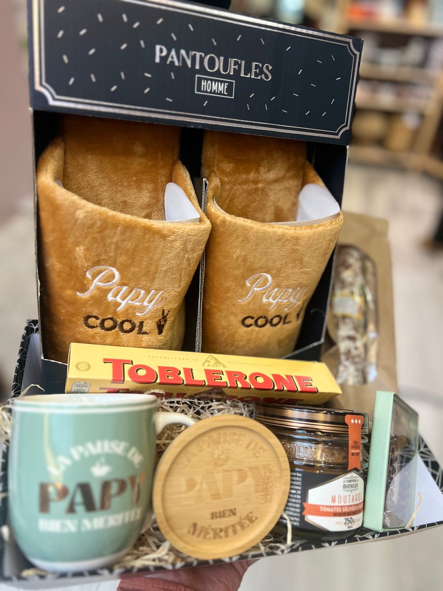 Coffret pantoufles papy