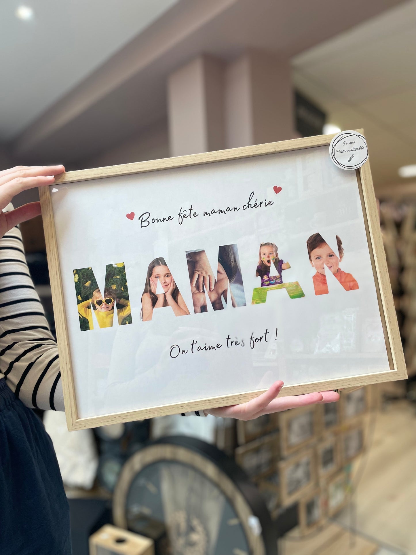 Cadre personnalisé mot maman