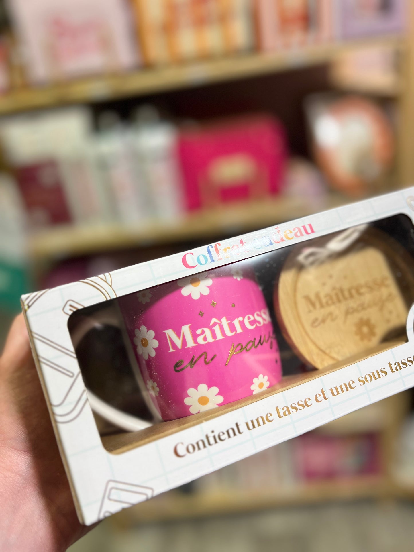 Coffret tasse et sous tasse maîtresse