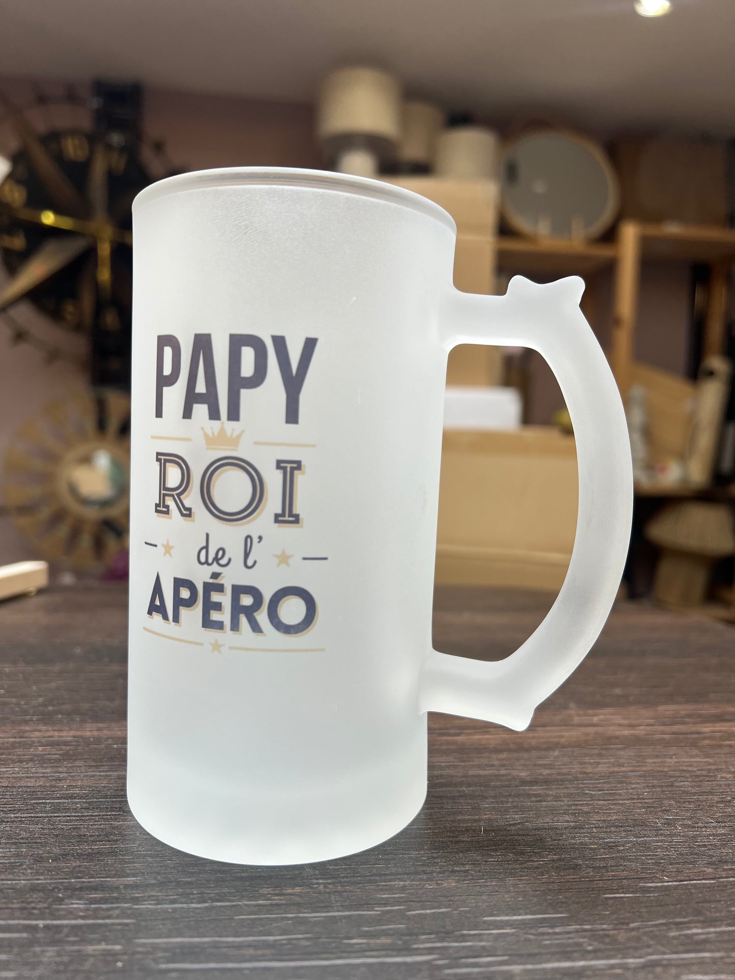 Chope à Bière Papy Personnalisable – Cadeau Grand-Père