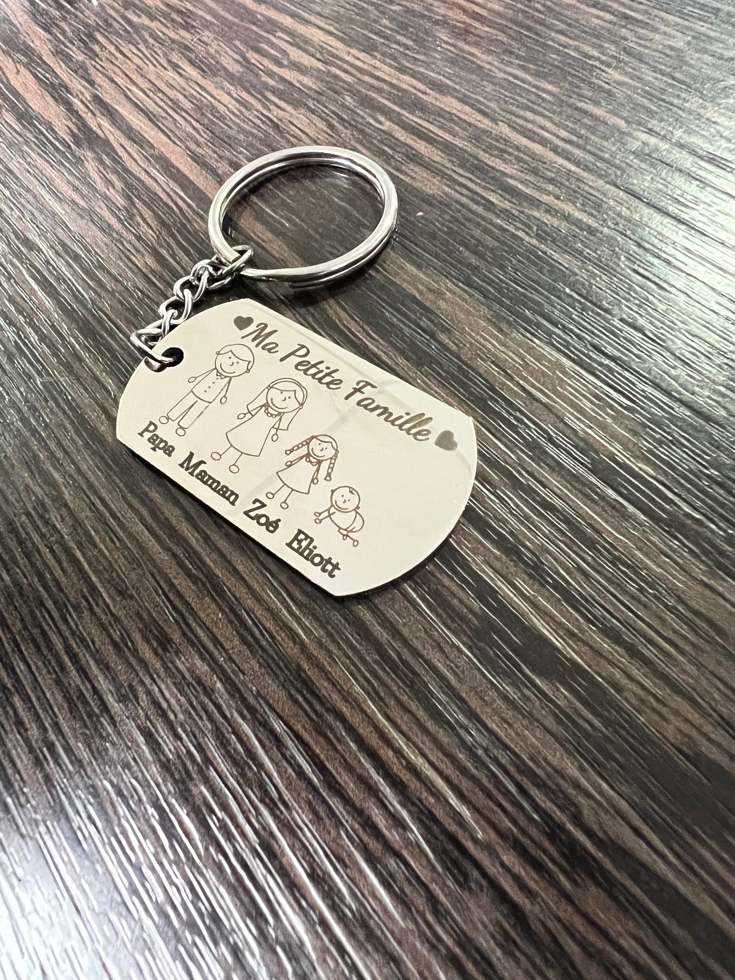 Porte clés Famille personnalisé