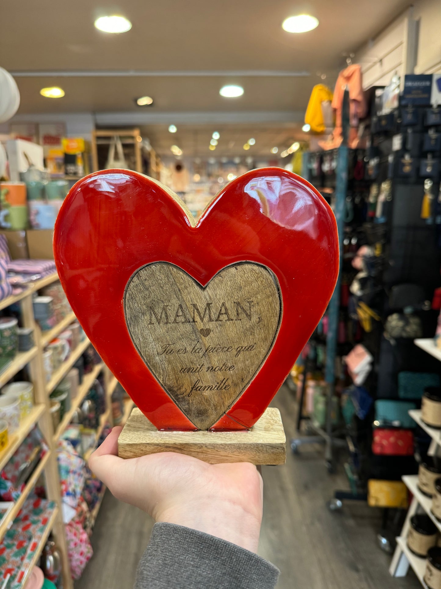 Décoration en bois en forme de coeur personnalisable