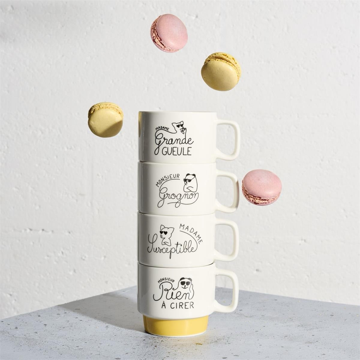 Coffret 4 tasses empilables