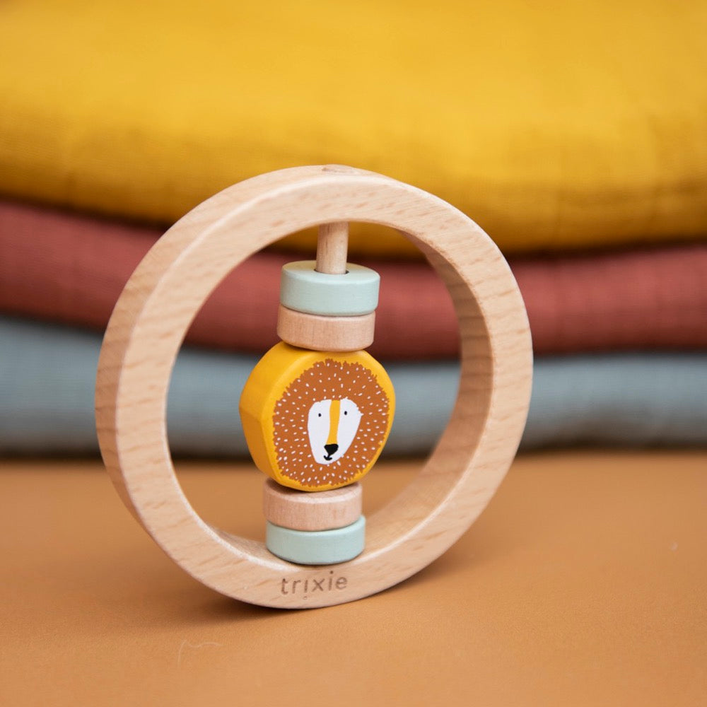 Hochet rond en bois - Mr. Lion
