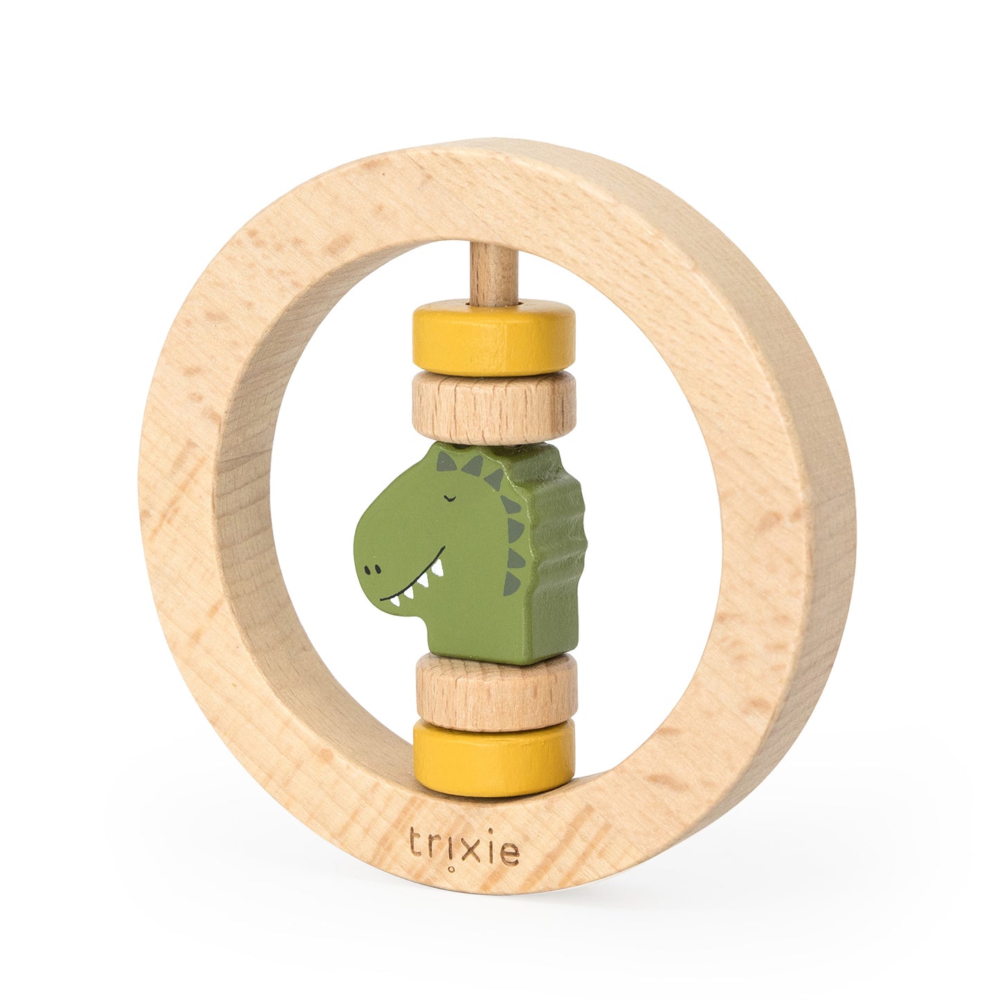 Hochet rond en bois - Mr. Dino