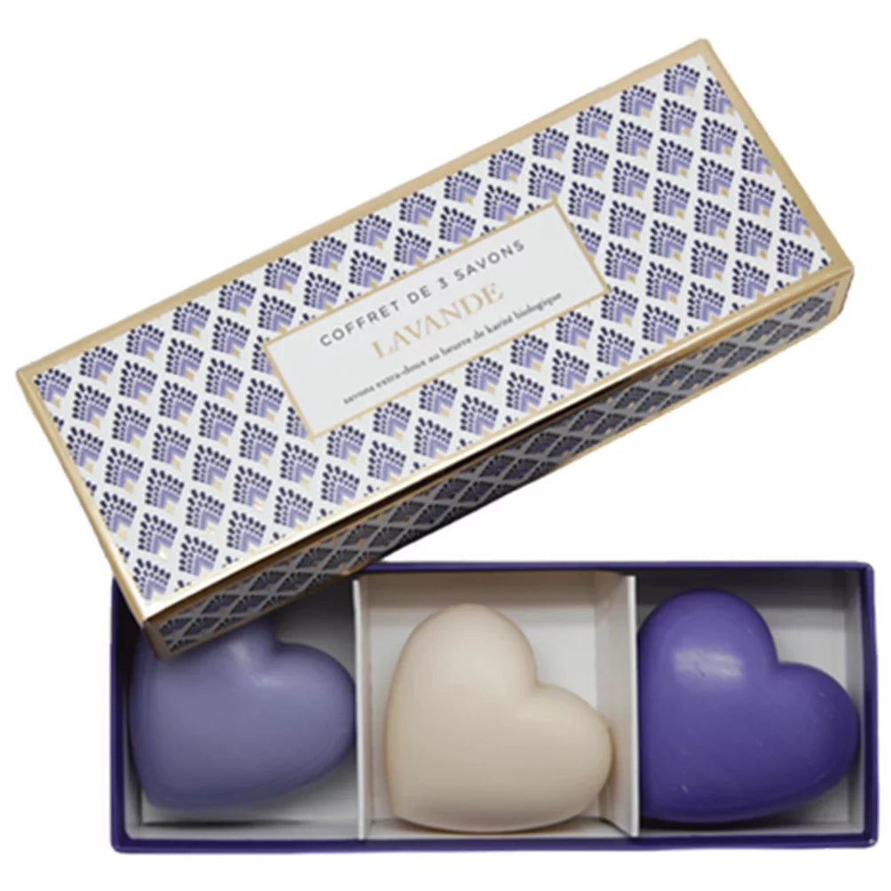 Coffret de 3 Savons Coeur