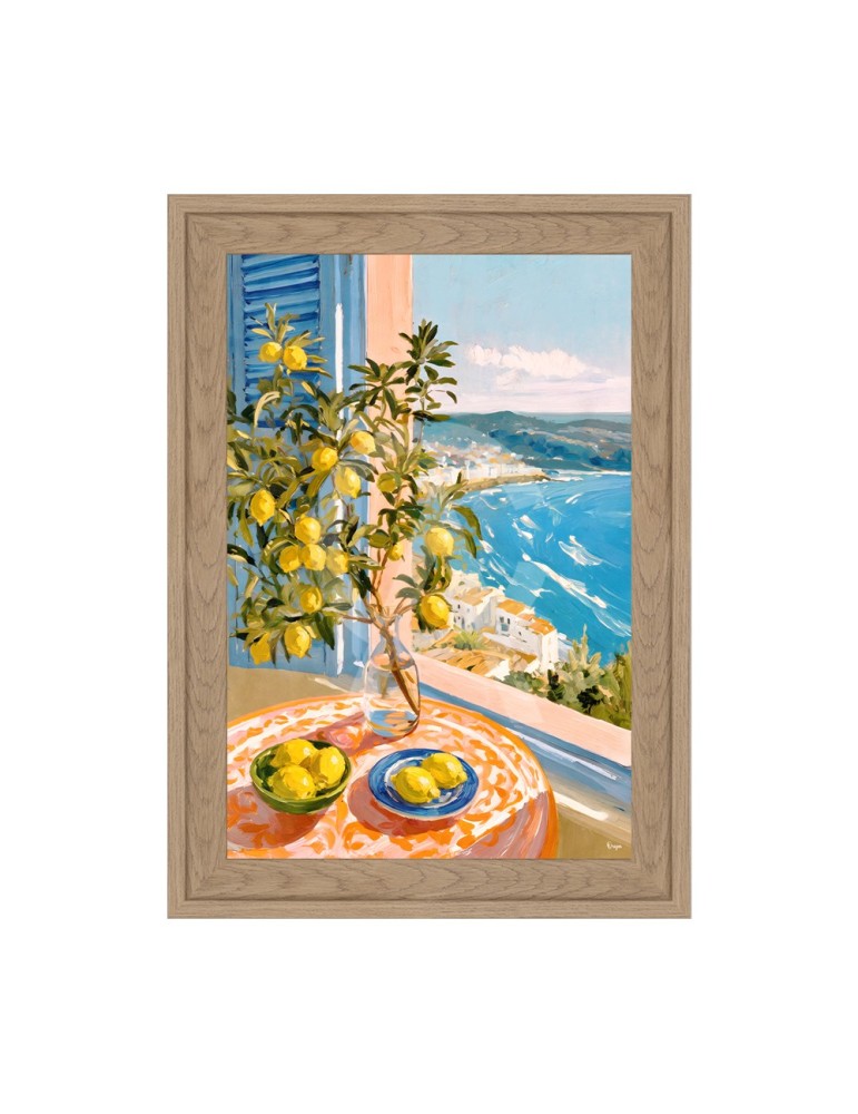 Tableau Orya JOC-2611 encadré chêne – image 20 × 30 cm