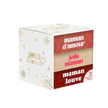 Coffret Trio Chaussettes Paillettes Maman