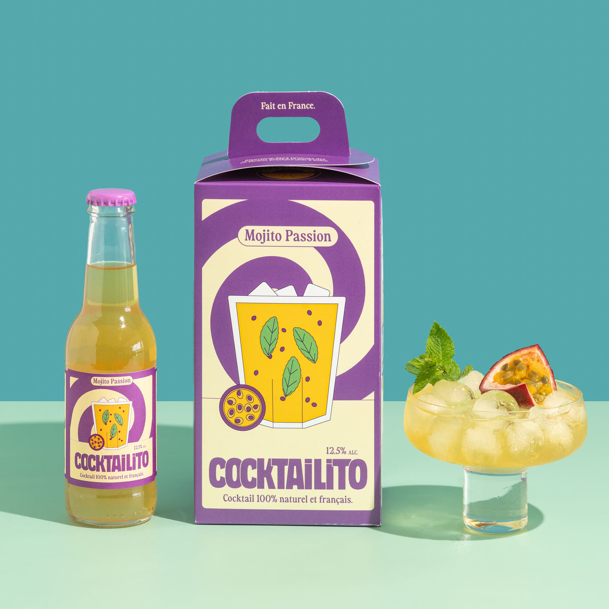 Mojito Passion Cocktailito – avec alcool 12,5 % – 4 × 20 cl