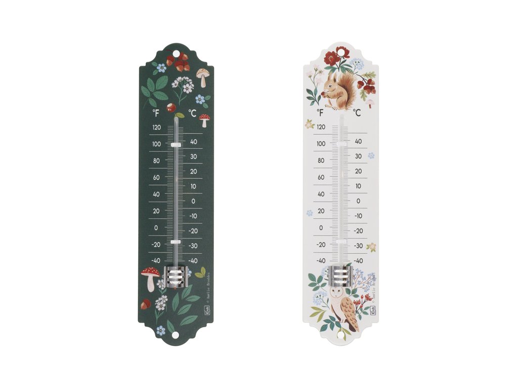 Thermomètre en métal 20 cm – Balade en forêt