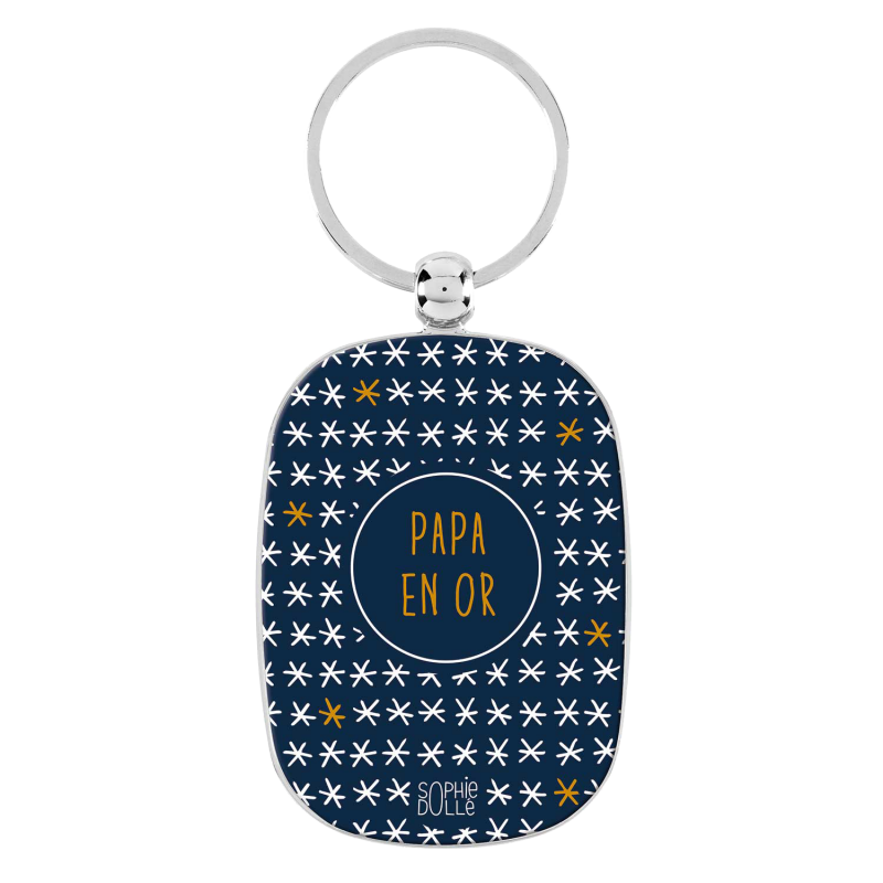 Porte-clés Papa en or