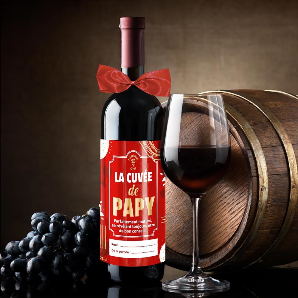BOUTEILLE DE VIN ROUGE "LA CUVEE DE PAPY"
