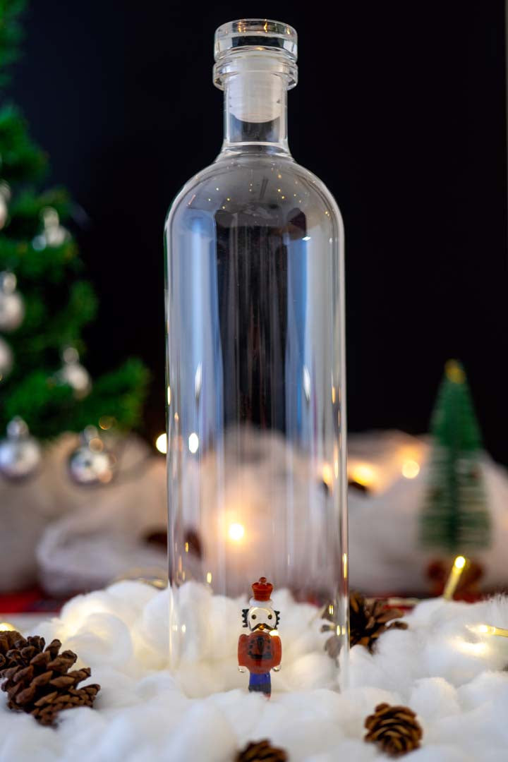 Bouteille de Noël casse-noisette en verre 1,2 L – vue 3