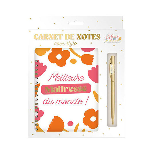 Coffret carnet stylo meilleure maitresse