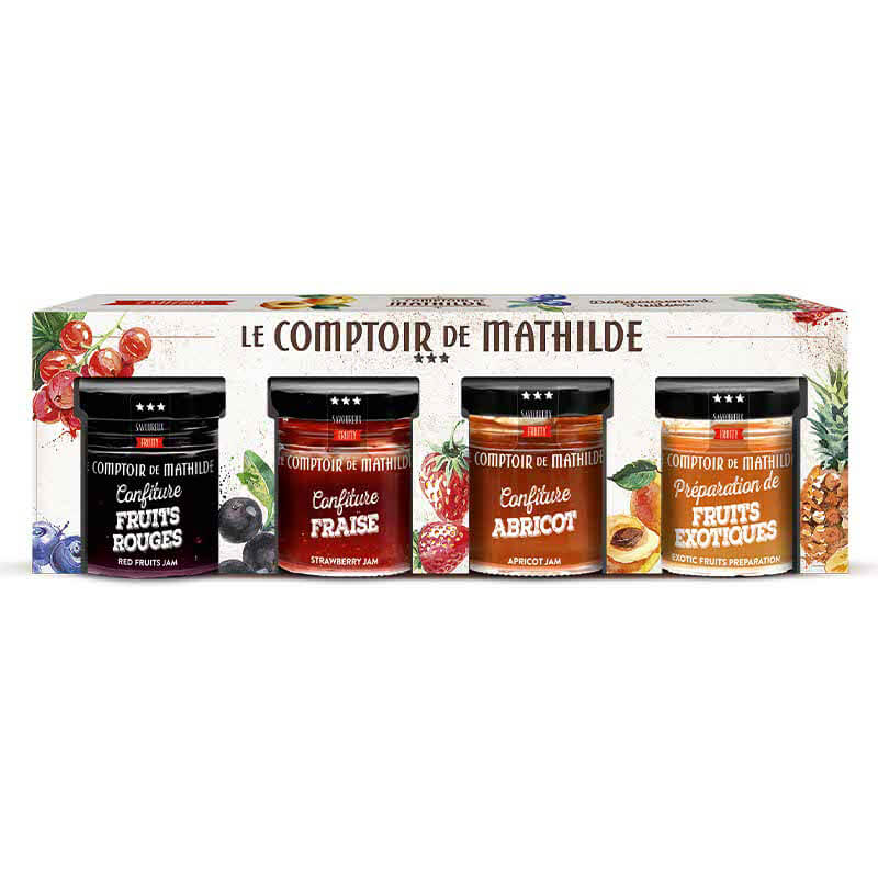 Les Mathildettes De Confitures 4X40G (Fraise, Abricot, Fruits Exotiques, Fruits)