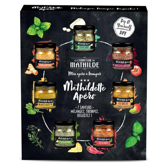 Coffret Mathildette Apero 7 Saveurs 2X20G, 10G, 15G, 16G, 2X8G