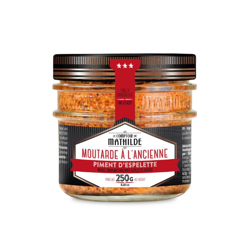 Moutarde A L'Ancienne Au Piment D'Espelette 250G