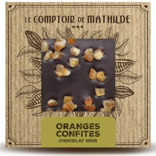 Tablette Chocolat Noir Oranges Confites 80G