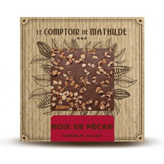 Tablette Chocolat Lait Noix De Pecan Caramelisées 80G