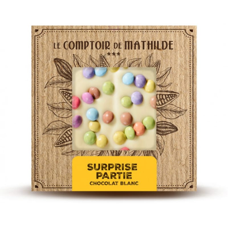 Tablette Chocolat Blanc Surprise Partie 80G