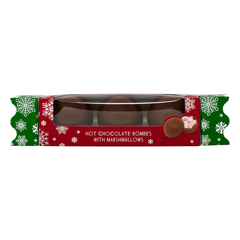 Bombe Cracker de Noël au chocolat chaud (3 bombes)
