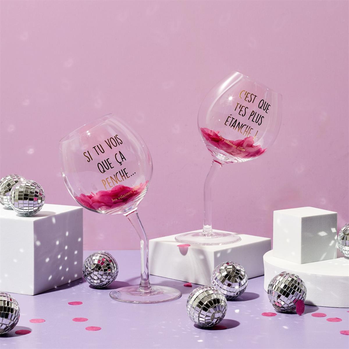 Coffret 2 verres penchés