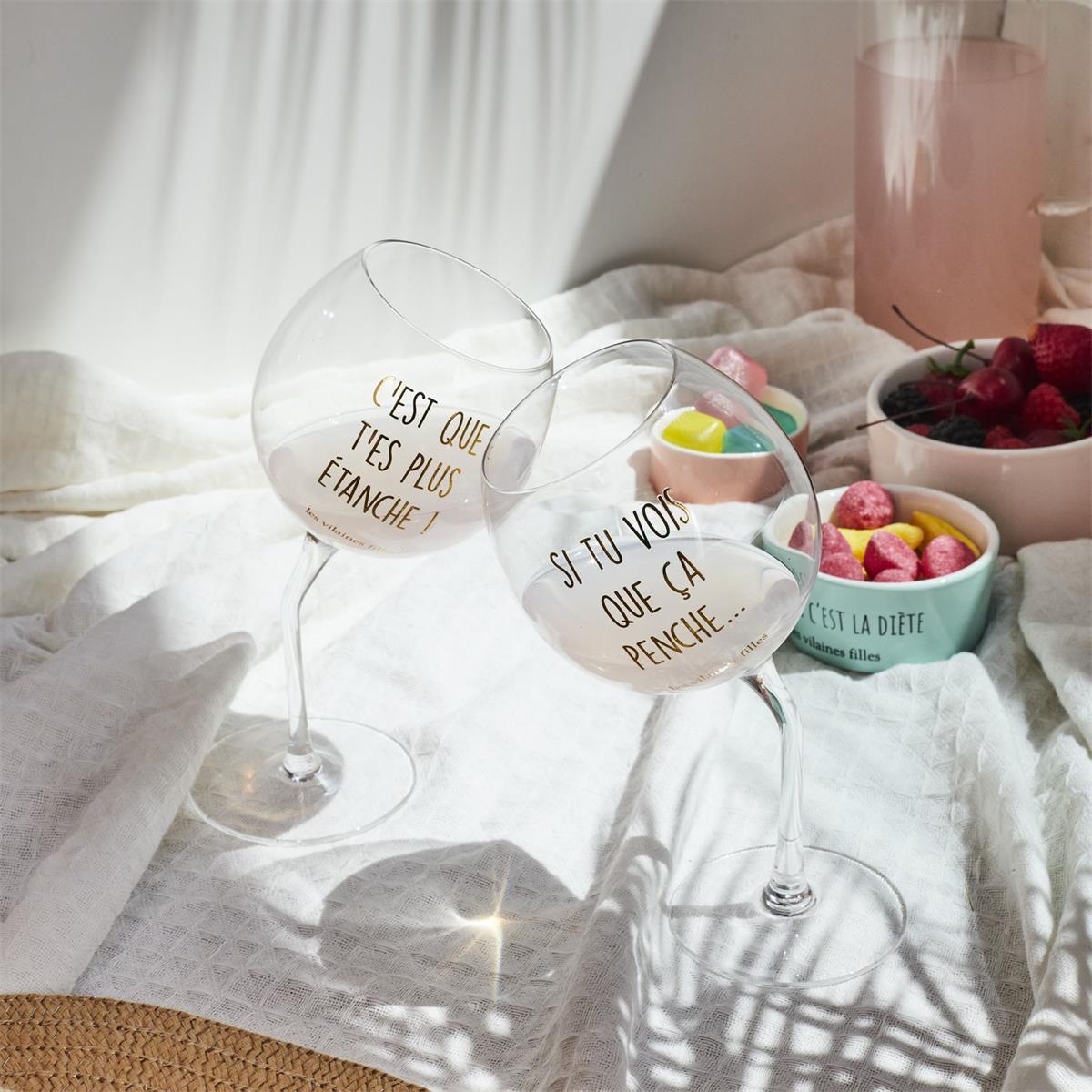 Coffret 2 verres penchés